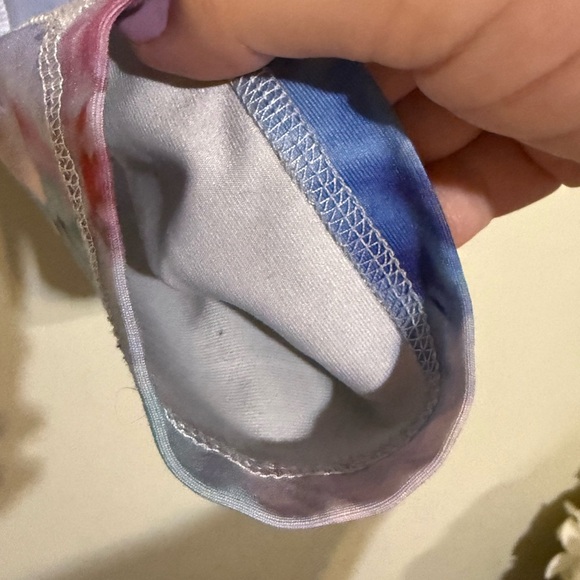 Floral Blue and Pink Leggings - Picture 9 of 9